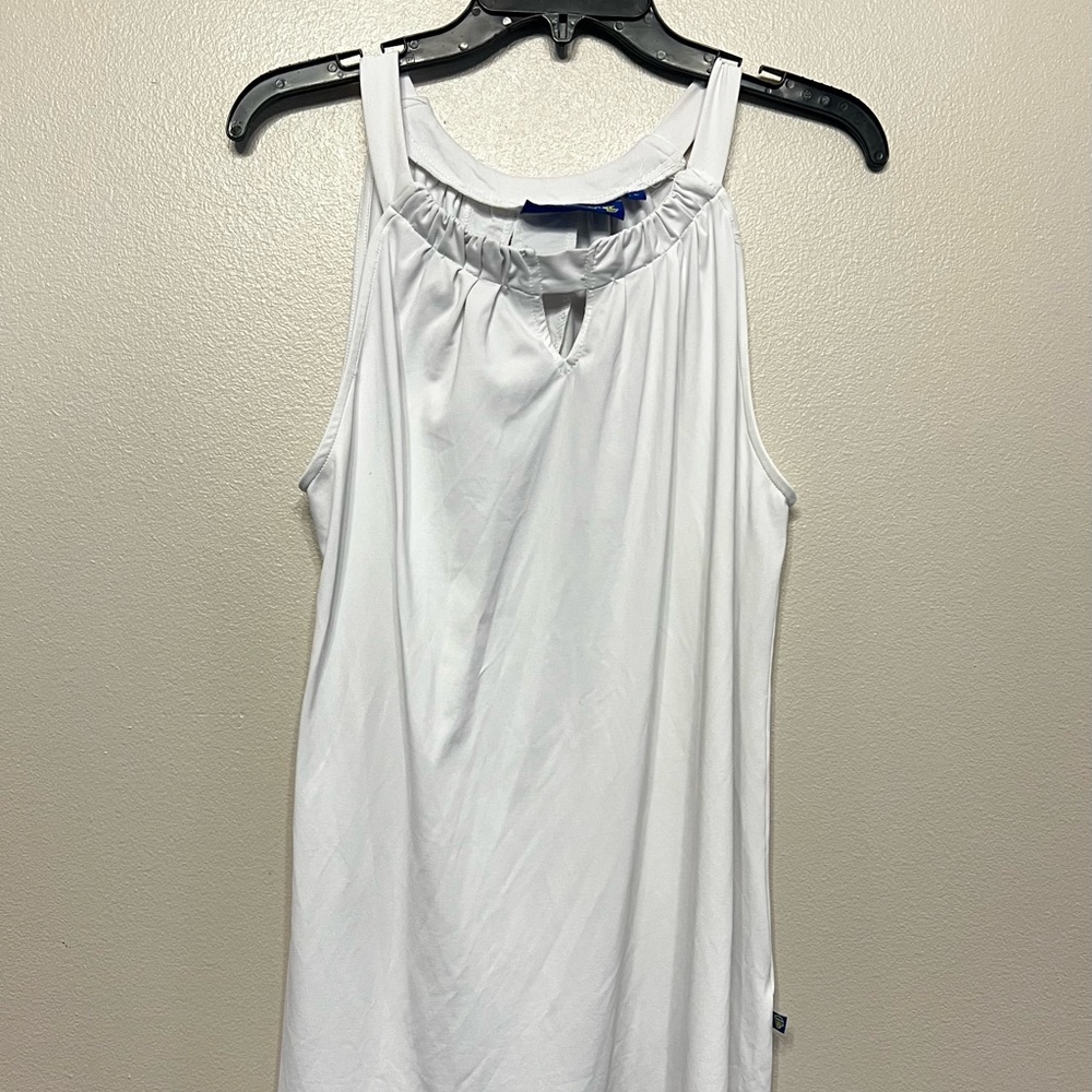 Banana Boat‎ UPF White Keyhole Sleeveless Tank Swim Top Size Large